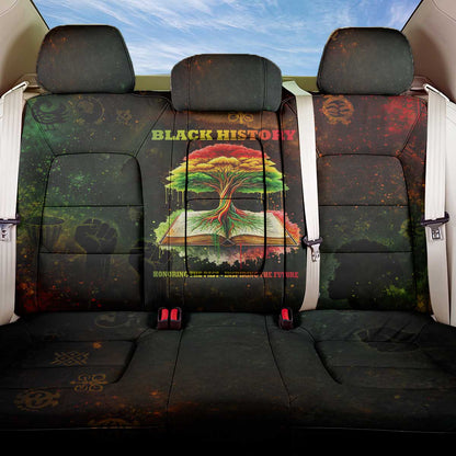 Black History Tree of Knowledge Back Car Seat Cover Pan-African Afrocentric Drip Art Illustration