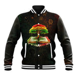 Black History Tree of Knowledge Baseball Jacket Pan-African Afrocentric Drip Art Illustration