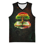 Black History Tree of Knowledge Basketball Jersey Pan-African Afrocentric Drip Art Illustration