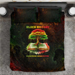 Black History Tree of Knowledge Bedding Set Pan-African Afrocentric Drip Art Illustration