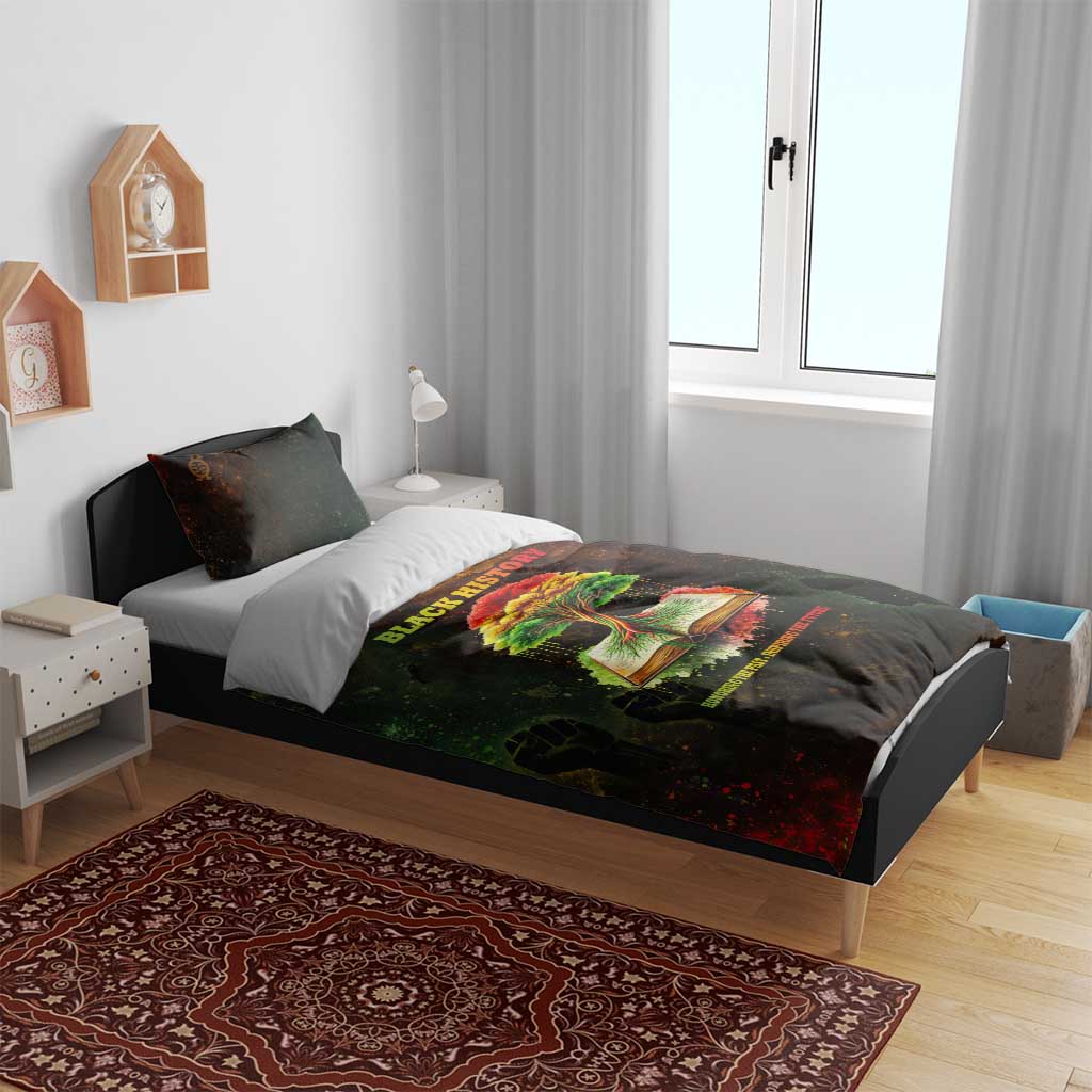 Black History Tree of Knowledge Bedding Set Pan-African Afrocentric Drip Art Illustration