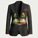 Black History Tree of Knowledge Blazer Pan-African Afrocentric Drip Art Illustration