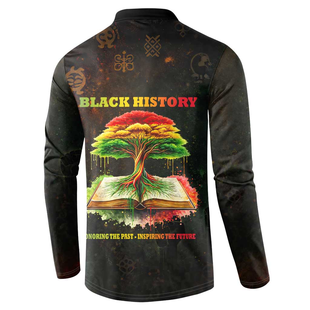 Black History Tree of Knowledge Button Sweatshirt Pan-African Afrocentric Drip Art Illustration