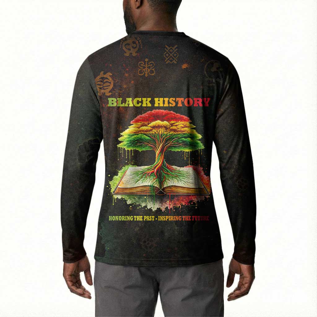 Black History Tree of Knowledge Button Sweatshirt Pan-African Afrocentric Drip Art Illustration