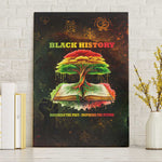 Black History Tree of Knowledge Canvas Wall Art Pan-African Afrocentric Drip Art Illustration