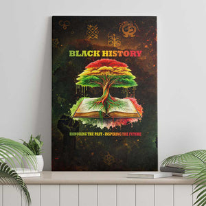 Black History Tree of Knowledge Canvas Wall Art Pan-African Afrocentric Drip Art Illustration