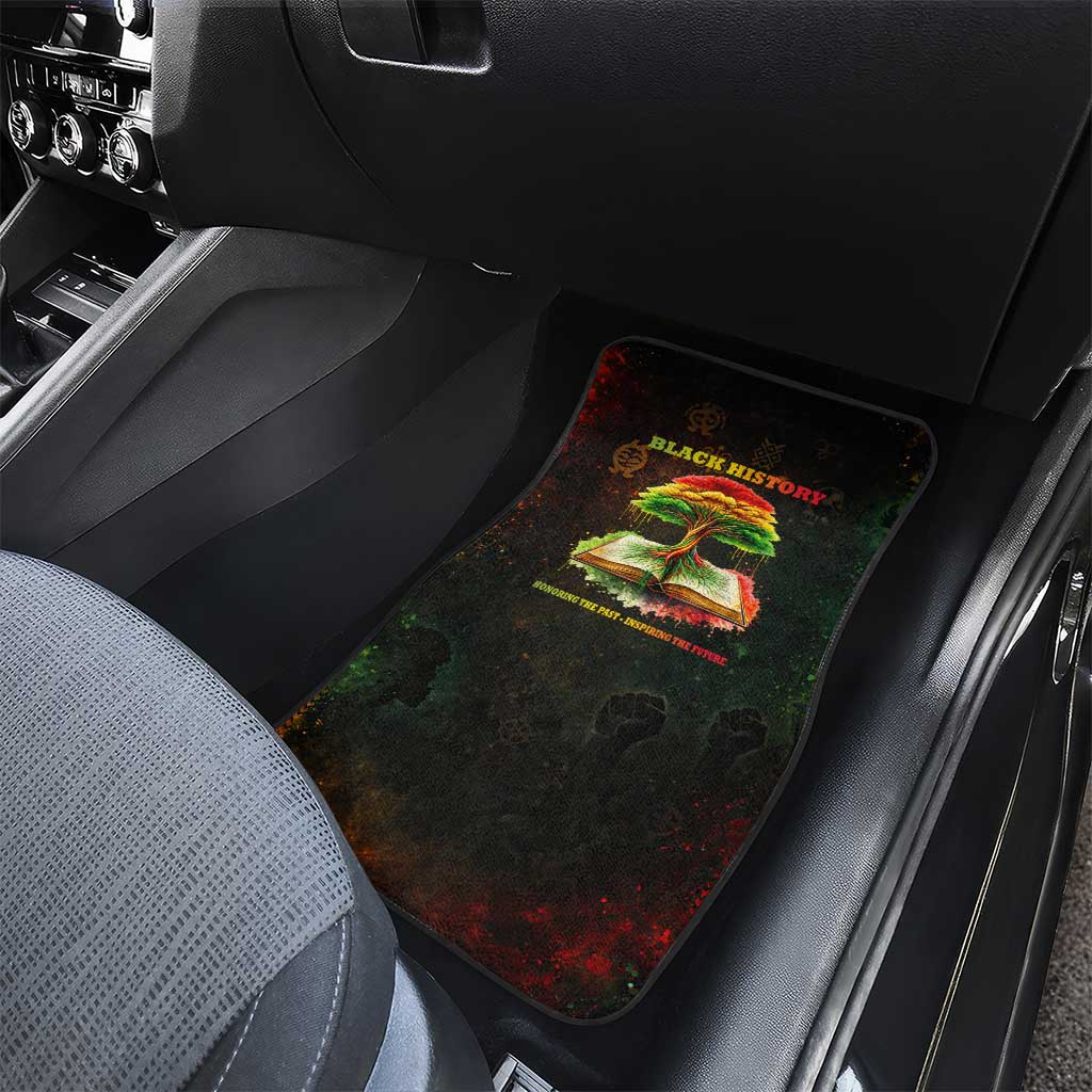 Black History Tree of Knowledge Car Mats Pan-African Afrocentric Drip Art Illustration