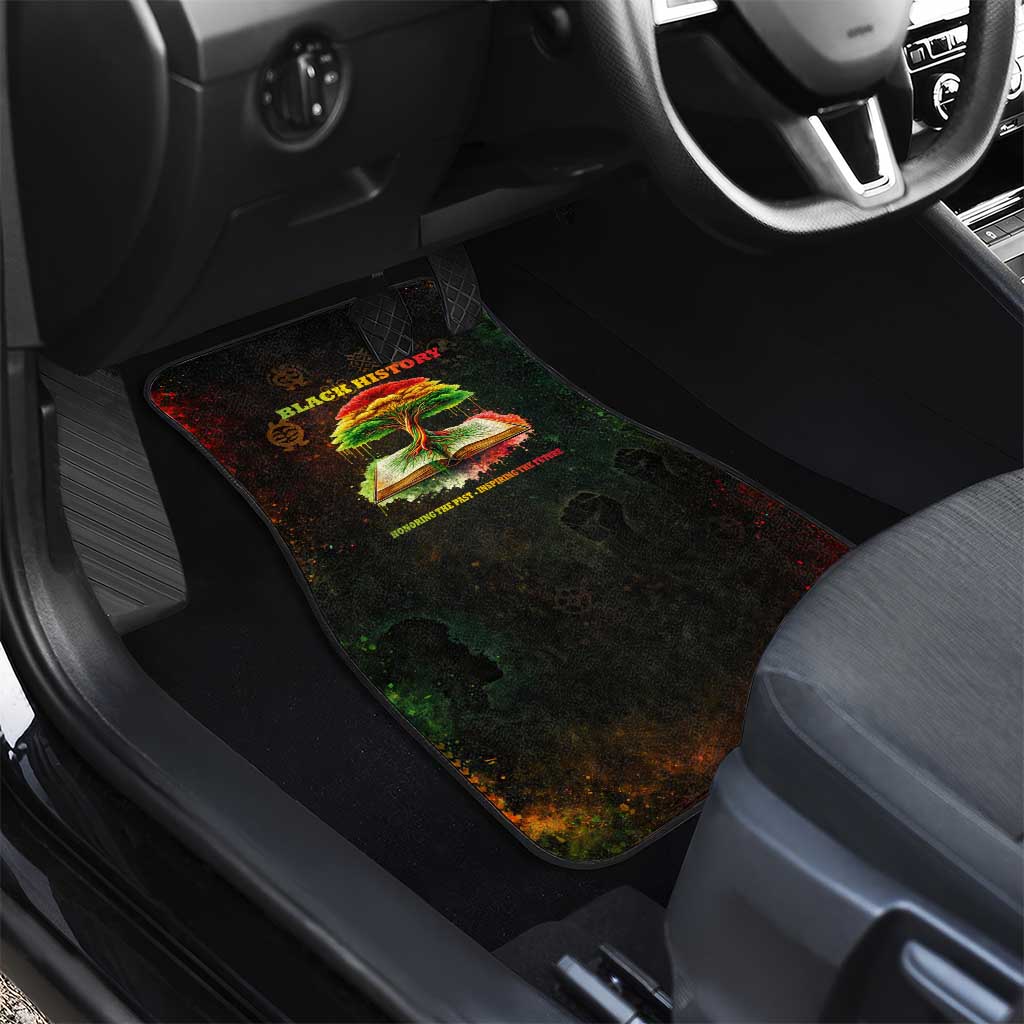Black History Tree of Knowledge Car Mats Pan-African Afrocentric Drip Art Illustration