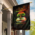 Black History Tree of Knowledge Garden Flag Pan-African Afrocentric Drip Art Illustration