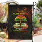 Black History Tree of Knowledge Garden Flag Pan-African Afrocentric Drip Art Illustration
