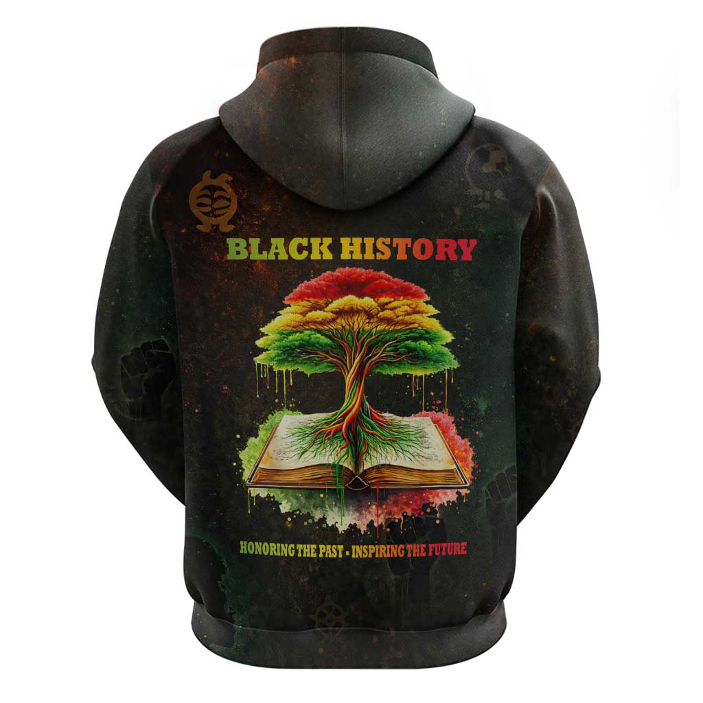 Black History Tree of Knowledge Hoodie Pan-African Afrocentric Drip Art Illustration
