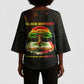 Black History Tree of Knowledge Kimono Sleeve Blouse Pan-African Afrocentric Drip Art Illustration