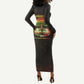 Black History Tree of Knowledge Long Sleeve Bodycon Dress Pan-African Afrocentric Drip Art Illustration