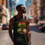 Black History Tree of Knowledge Men Tank Top Pan-African Afrocentric Drip Art Illustration
