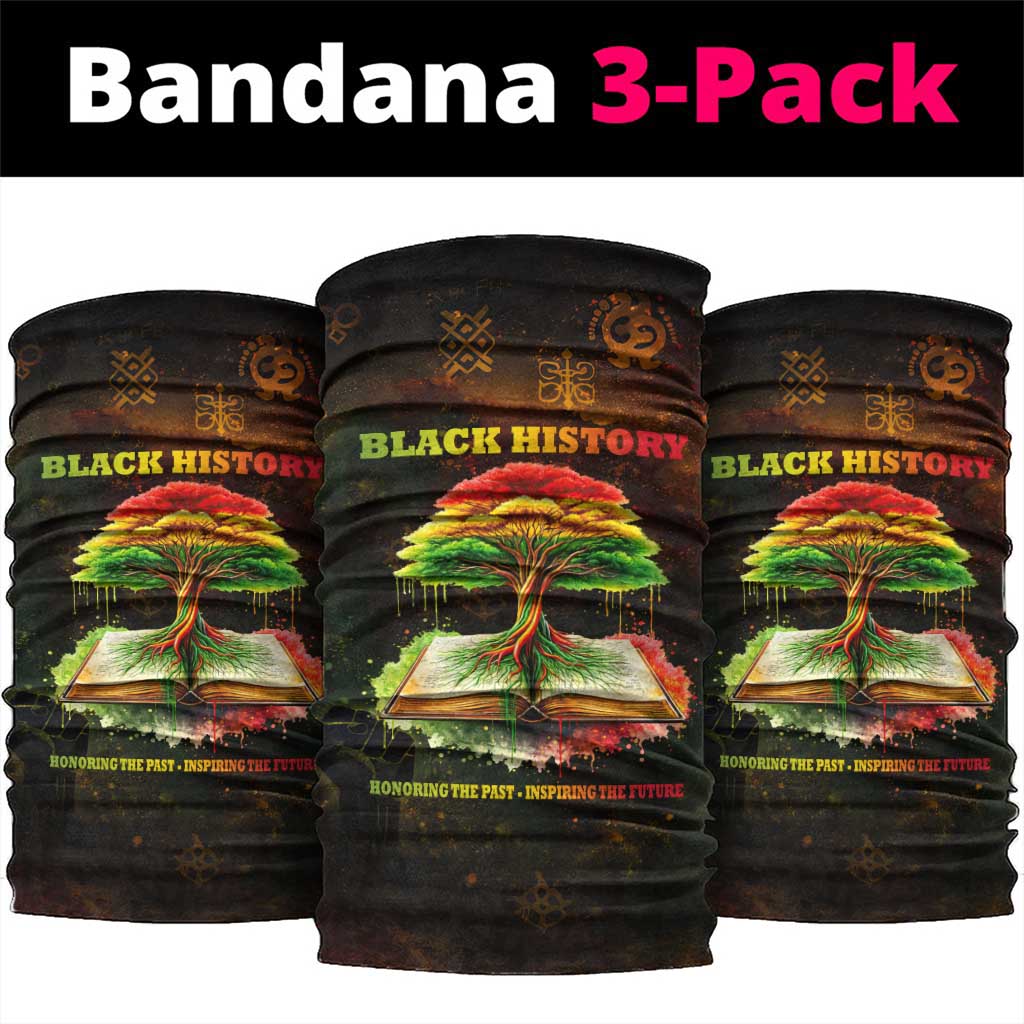 Black History Tree of Knowledge Neck Gaiter Pan-African Afrocentric Drip Art Illustration