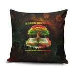 Black History Tree of Knowledge Pillow Cover Pan-African Afrocentric Drip Art Illustration