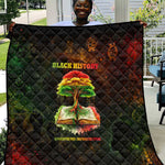 Black History Tree of Knowledge Quilt Pan-African Afrocentric Drip Art Illustration