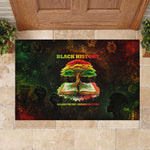 Black History Tree of Knowledge Rubber Doormat Pan-African Afrocentric Drip Art Illustration