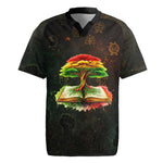 Black History Tree of Knowledge Rugby Jersey Pan-African Afrocentric Drip Art Illustration