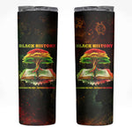 Black History Tree of Knowledge Skinny Tumbler Pan-African Afrocentric Drip Art Illustration