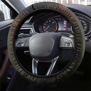 Black History Tree of Knowledge Steering Wheel Cover Pan-African Afrocentric Drip Art Illustration