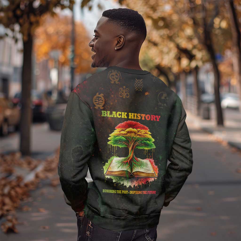Black History Tree of Knowledge Sweatshirt Pan-African Afrocentric Drip Art Illustration
