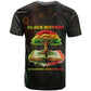 Black History Tree of Knowledge T shirt Pan-African Afrocentric Drip Art Illustration