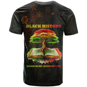 Black History Tree of Knowledge T shirt Pan-African Afrocentric Drip Art Illustration