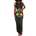 Black History Tree of Knowledge Tank Maxi Dress Pan-African Afrocentric Drip Art Illustration