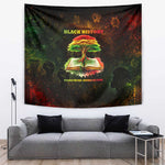 Black History Tree of Knowledge Tapestry Pan-African Afrocentric Drip Art Illustration