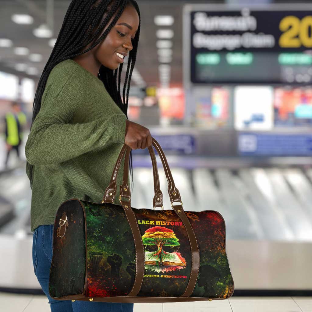 Black History Tree of Knowledge Travel Bag Pan-African Afrocentric Drip Art Illustration