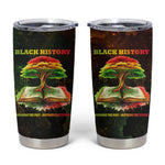 Black History Tree of Knowledge Tumbler Cup Pan-African Afrocentric Drip Art Illustration