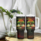 Black History Tree of Knowledge Tumbler With Handle Pan-African Afrocentric Drip Art Illustration