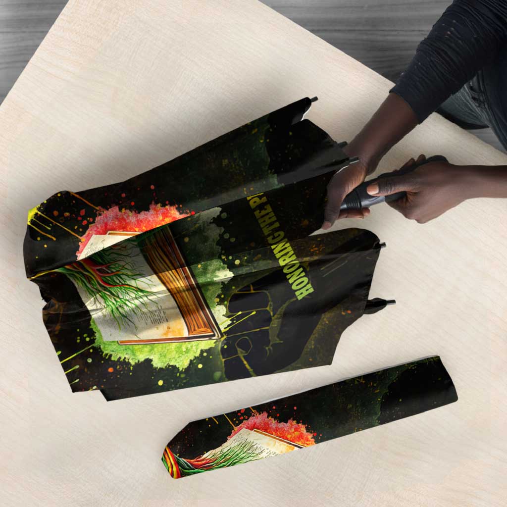 Black History Tree of Knowledge Umbrella Pan-African Afrocentric Drip Art Illustration