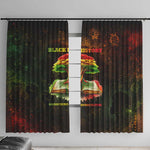 Black History Tree of Knowledge Window Curtain Pan-African Afrocentric Drip Art Illustration