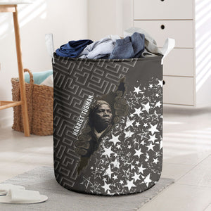 Harriet Tubman Underground Railroad Laundry Basket Fearless In The Dark - Civil Rights Hero Vintage Art