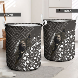 Harriet Tubman Underground Railroad Laundry Basket Fearless In The Dark - Civil Rights Hero Vintage Art