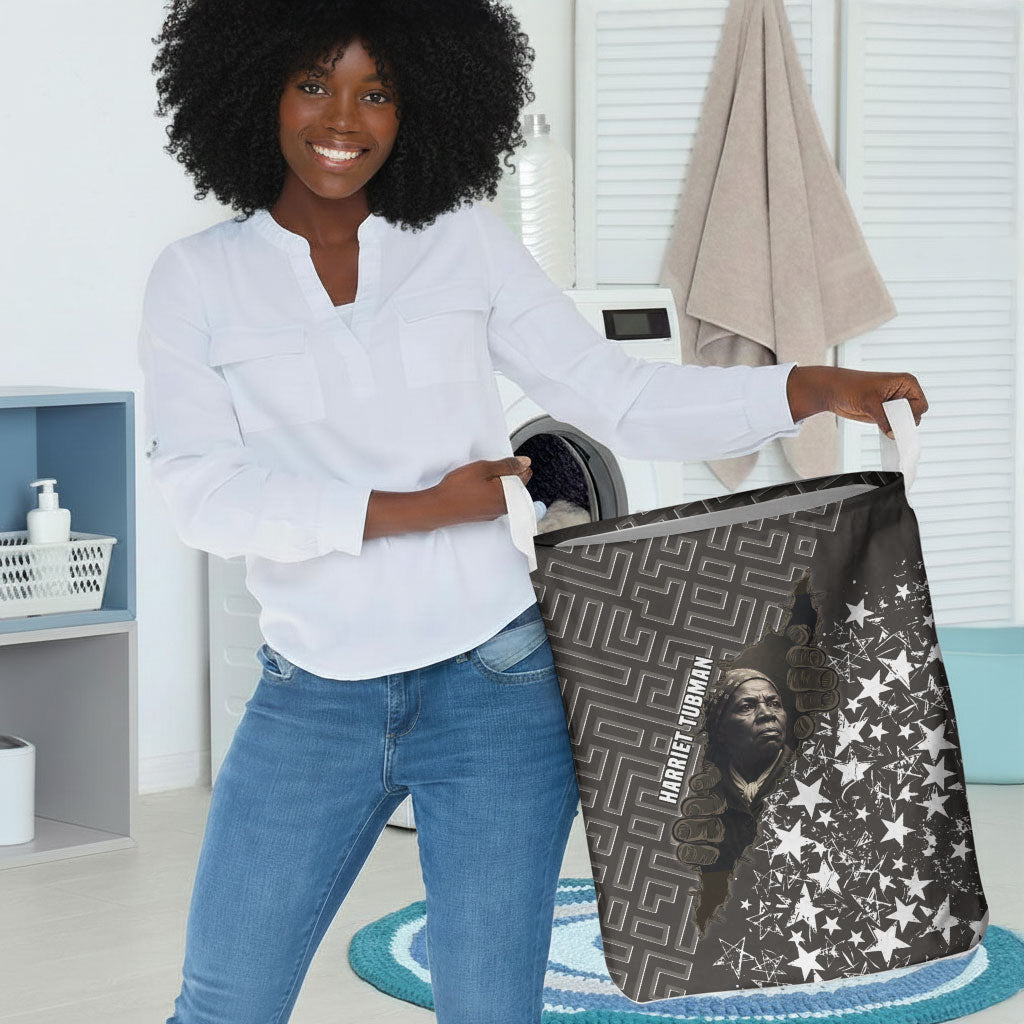 Harriet Tubman Underground Railroad Laundry Basket Fearless In The Dark - Civil Rights Hero Vintage Art