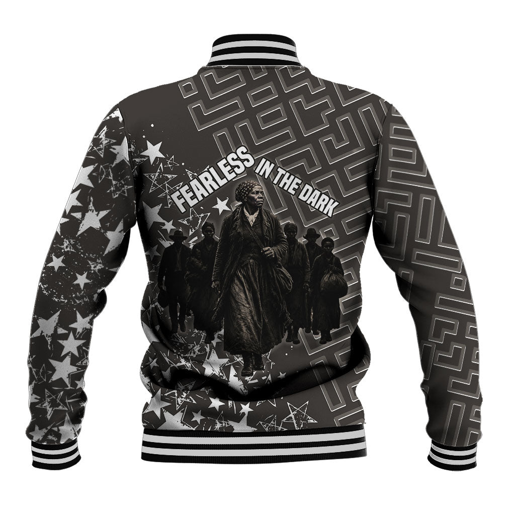 Harriet Tubman Underground Railroad Baseball Jacket Fearless In The Dark - Civil Rights Hero Vintage Art