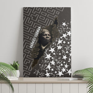 Harriet Tubman Underground Railroad Canvas Wall Art Fearless In The Dark - Civil Rights Hero Vintage Art