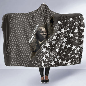 Harriet Tubman Underground Railroad Hooded Blanket Fearless In The Dark - Civil Rights Hero Vintage Art