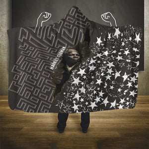 Harriet Tubman Underground Railroad Hooded Blanket Fearless In The Dark - Civil Rights Hero Vintage Art