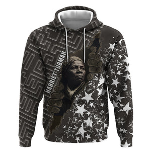 Harriet Tubman Underground Railroad Hoodie Fearless In The Dark - Civil Rights Hero Vintage Art