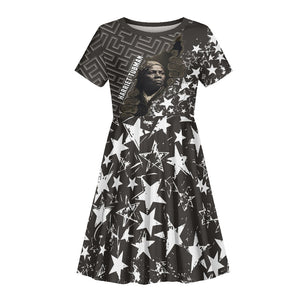 Harriet Tubman Underground Railroad Kid Short Sleeve Dress Fearless In The Dark - Civil Rights Hero Vintage Art