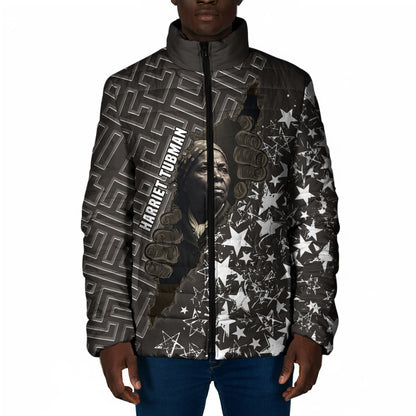 Harriet Tubman Underground Railroad Padded Jacket Fearless In The Dark - Civil Rights Hero Vintage Art