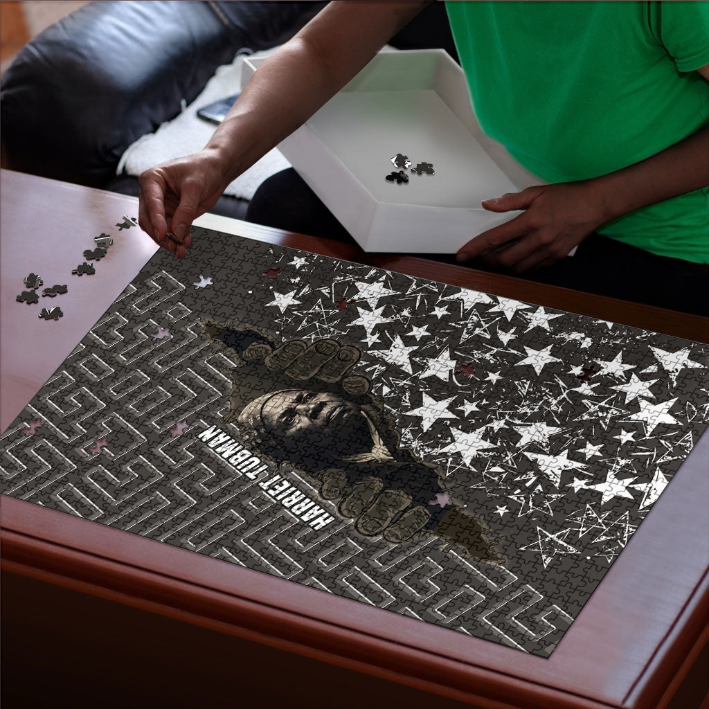 Harriet Tubman Underground Railroad Puzzle Fearless In The Dark - Civil Rights Hero Vintage Art