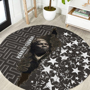 Harriet Tubman Underground Railroad Round Carpet Fearless In The Dark - Civil Rights Hero Vintage Art