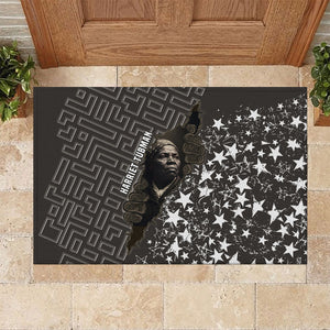 Harriet Tubman Underground Railroad Rubber Doormat Fearless In The Dark - Civil Rights Hero Vintage Art