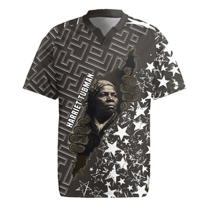Harriet Tubman Underground Railroad Rugby Jersey Fearless In The Dark - Civil Rights Hero Vintage Art