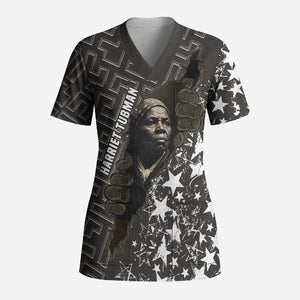 Harriet Tubman Underground Railroad Scrub Top Fearless In The Dark - Civil Rights Hero Vintage Art